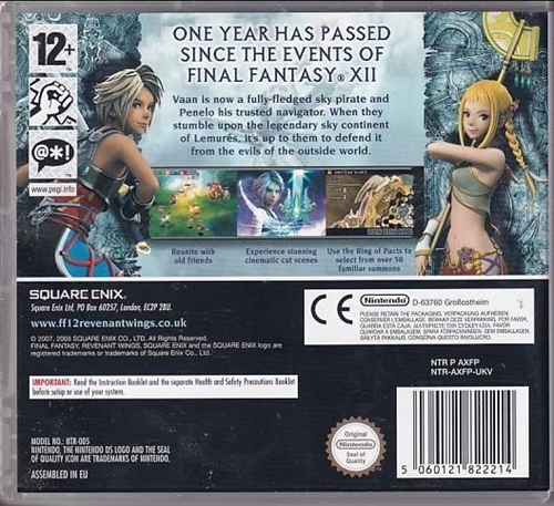 Final Fantasy 12 - Revenant Wings - Nintendo DS (B Grade) (Genbrug)